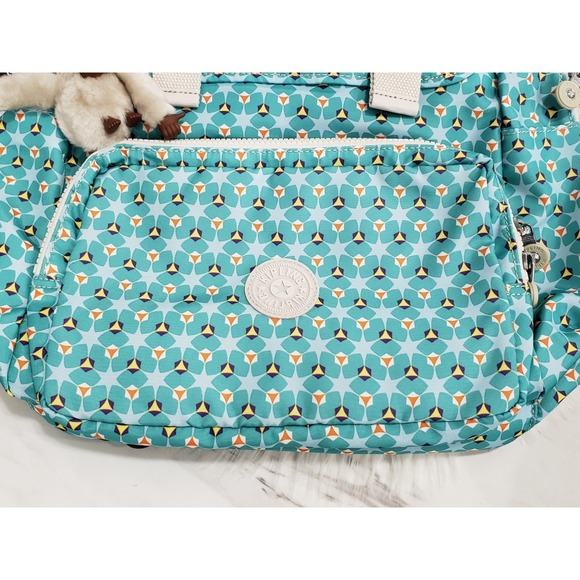 NEW Kipling Odell Backpack Nylon Laptop Bag BP4045 CLOVER TEAL GEOMETRIC BLUE main image 5